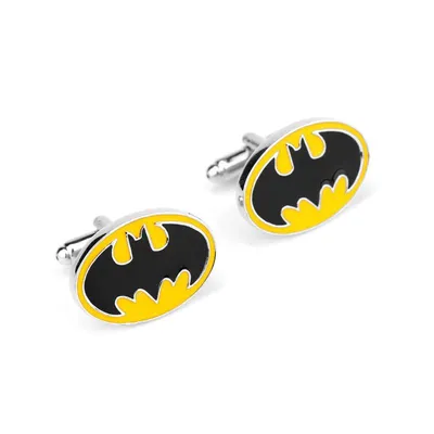 Mancornas Batman con logo murciélago amarillo y negro