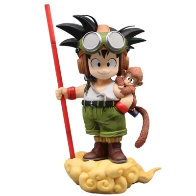 Figura Goku niño con gafas protectoras en Nube Voladora — Dragon Ball