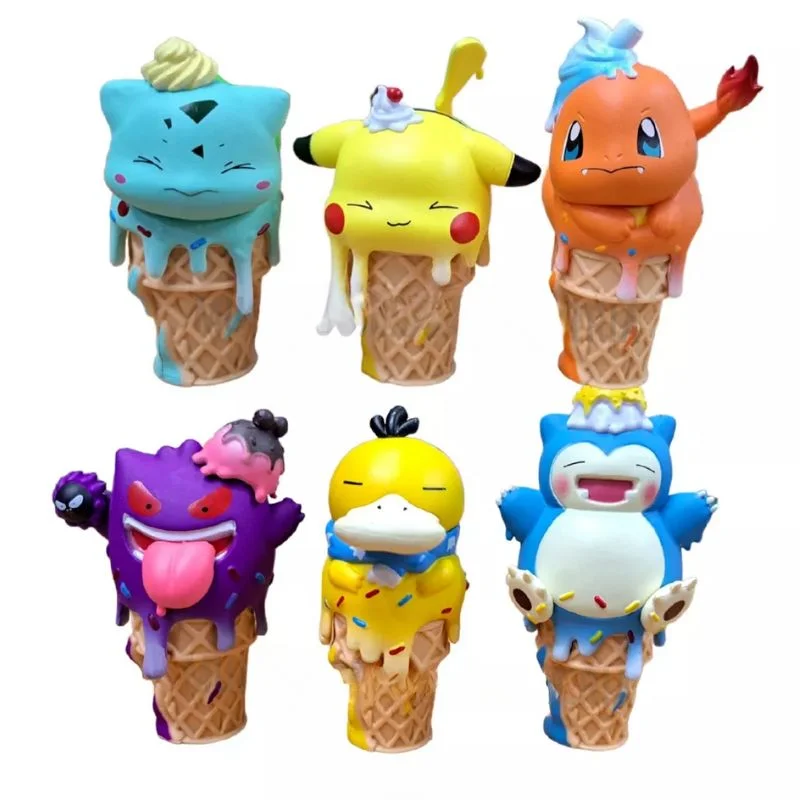 Figuras Pokémon en forma de cono de helado coleccionables