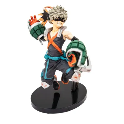 Figura Bakugo My Hero Academy en pose de pelea con explosivos
