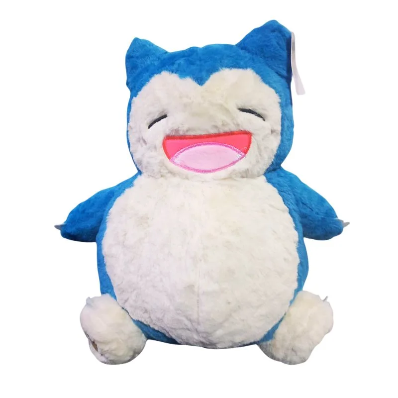 Peluche Snorlax azul y blanco sonriendo de Pokémon