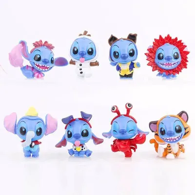 Set 8 figuras Stitch con disfraces diferentes Lilo & Stitch