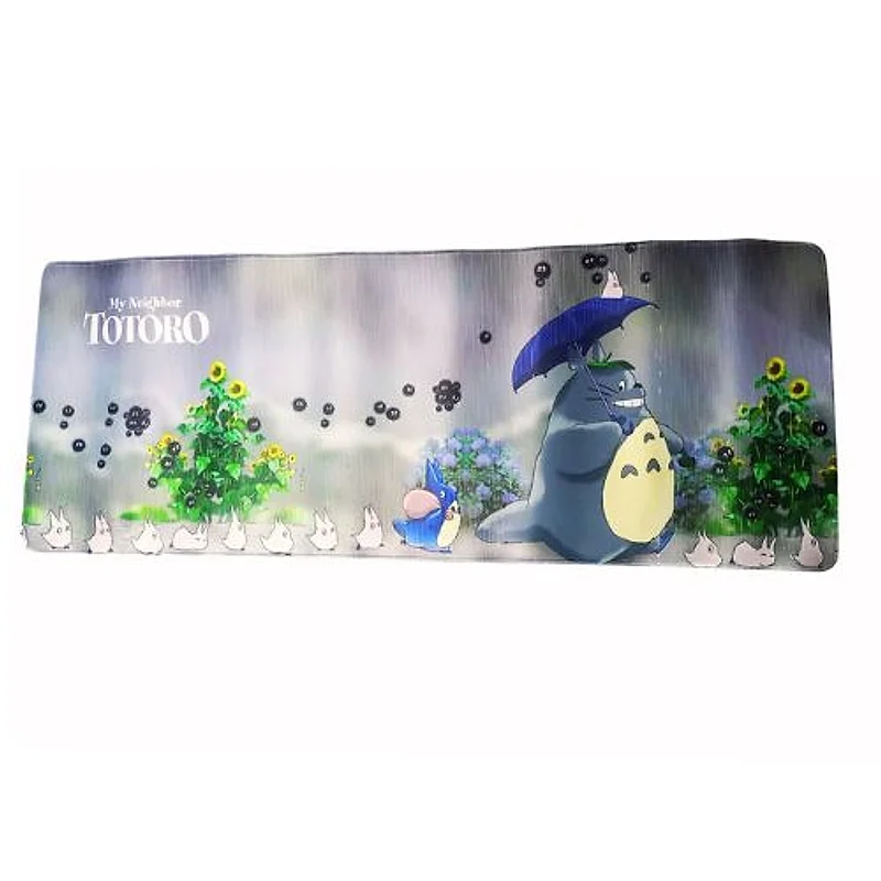 Mousepad Totoro bajo la lluvia con paisaje Studio Ghibli