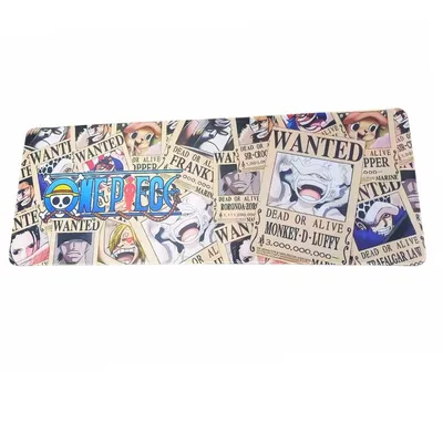 Mousepad One Piece con carteles Wanted de personajes principales