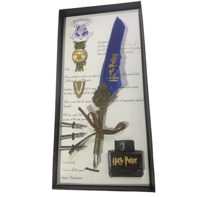 Pluma Ravenclaw Harry Potter con varita y accesorios temáticos