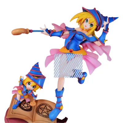 Figura Maga Oscura Yu-Gi-Oh con partes intercambiables y grimorio