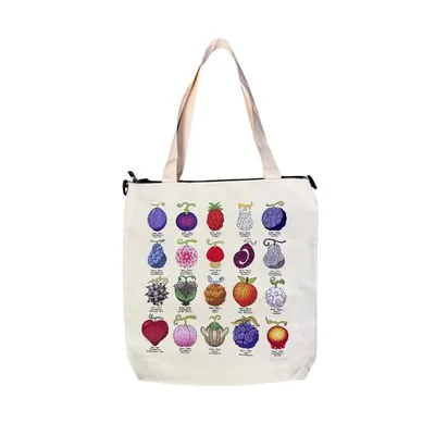 Totebag Frutas del Diablo One Piece con ilustraciones detalladas