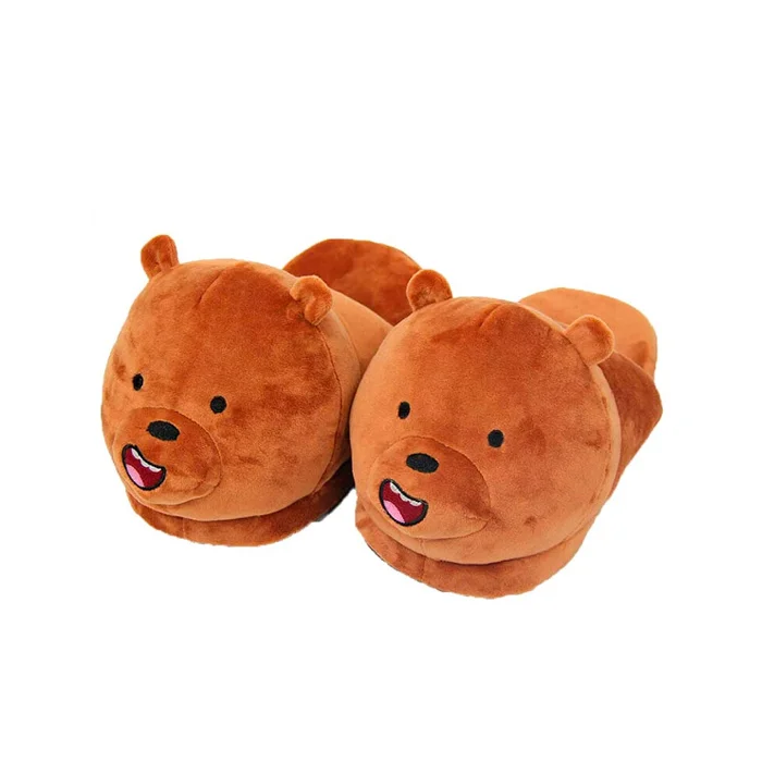 Pantuflas Pardo Escandalosos de Felpa