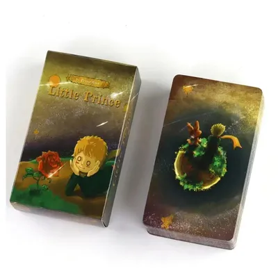Baraja de Tarot El Principito con ilustraciones del príncipe y su planeta