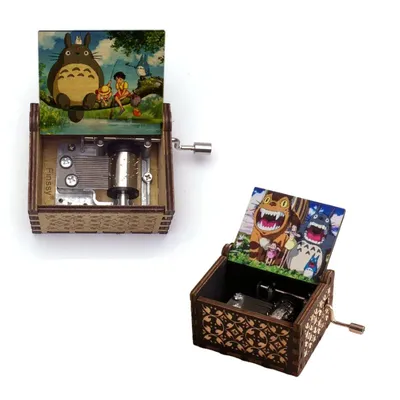 Caja musical Totoro Studio Ghibli con manivela de madera