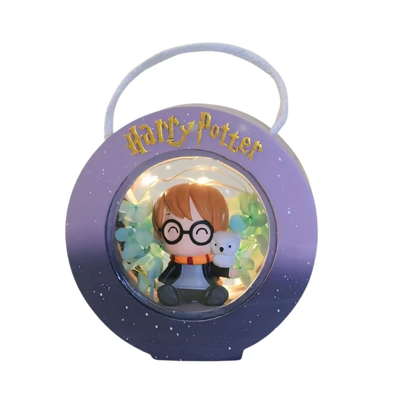 Lámpara redonda Harry Potter con Harry y Hedwig