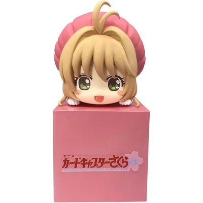 Figura Sakura Kinomoto Cardcaptor Sakura sobre base cubo rosa