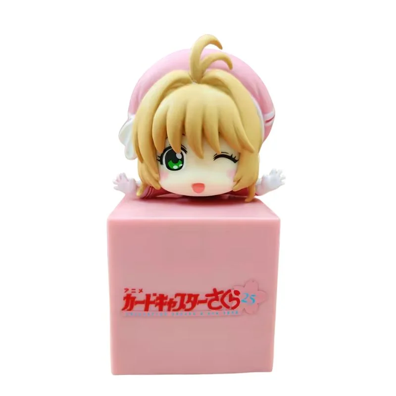Figura Sakura Kinomoto Cardcaptor Sakura manos arriba base rosa