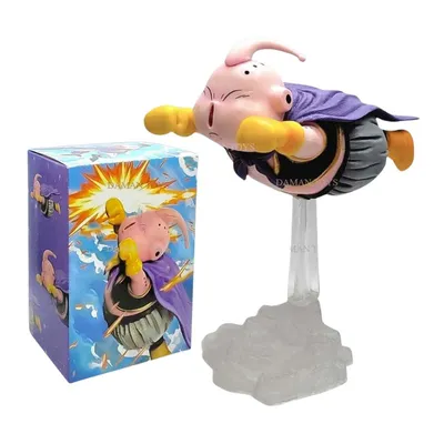 Estatuilla Majin Buu volando Dragon Ball con base de nube