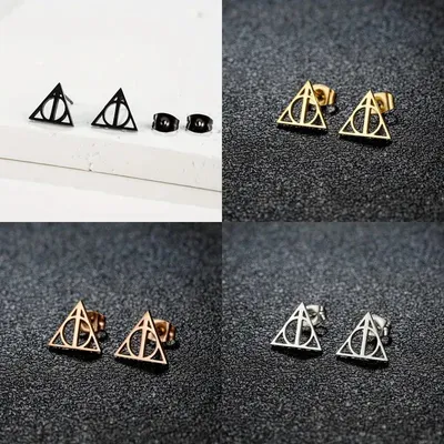Aretes Las Reliquias de la Muerte en oro y plata — Harry Potter