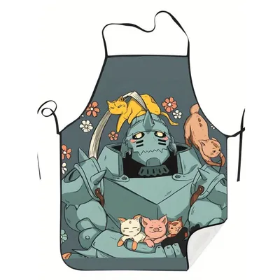 Delantal Alphonse Elric con gatos y flores - Fullmetal Alchemist