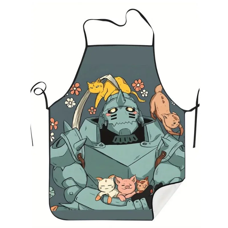 Delantal Alphonse Elric con gatos y flores - Fullmetal Alchemist