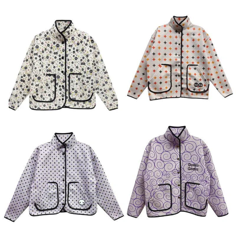 Chaquetas acolchadas Rock Dreams con estampados de calaveras, estrellas y espirales en varios colores