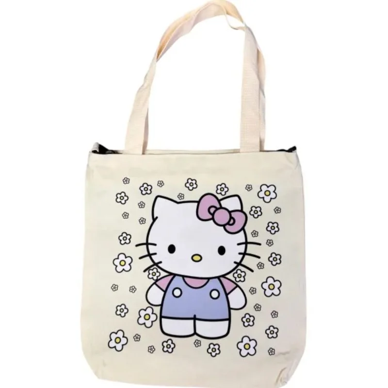 Bolso totebag Hello Kitty flores y lazada rosa