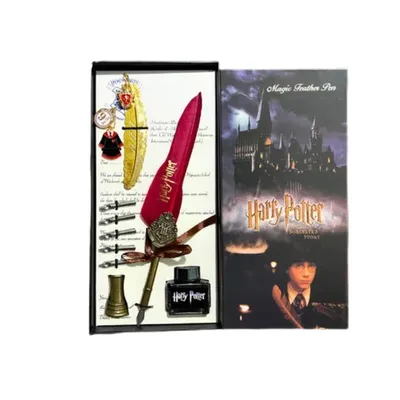 Pluma Gryffindor Harry Potter con tintero y accesorios