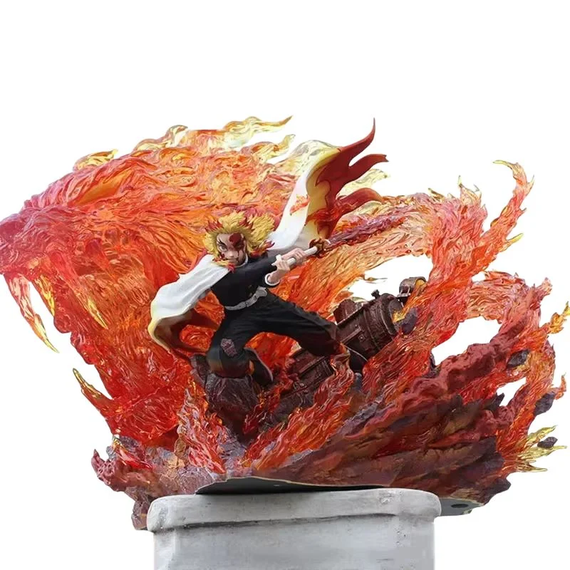 Estatuilla Rengoku Kyojuro con aura de fuego - Kimetsu no Yaiba