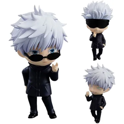 Figura Nendoroid Satoru Gojo con cabello blanco y gafas negras de Jujutsu Kaisen