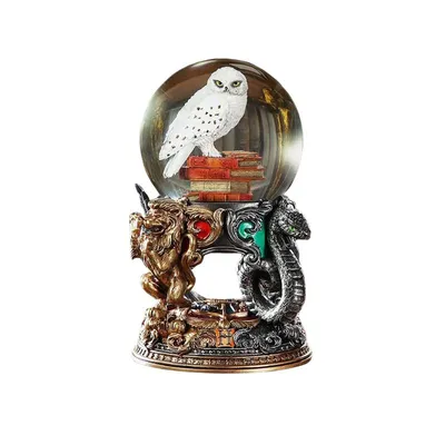 Bola de cristal Hedwig Harry Potter con base de casas de Hogwarts