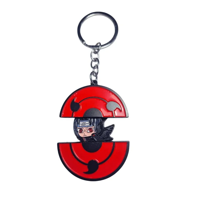 Llavero Itachi Uchiha Naruto metal rojo