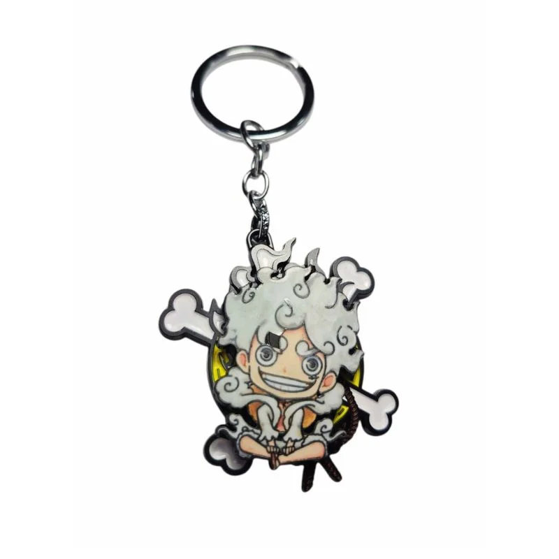 Llavero giratorio Luffy Gear 5 One Piece metal
