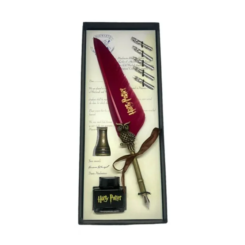 Set pluma Gryffindor Harry Potter con tintero y sello de lacre