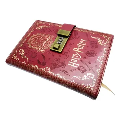 Agenda Gryffindor roja con cierre de combinación dorado — Harry Potter