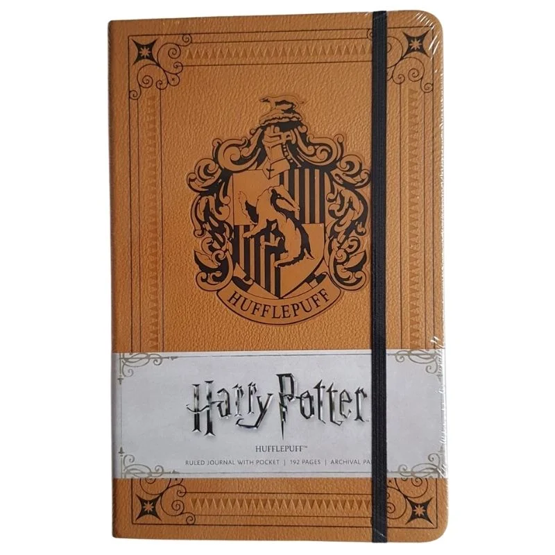 Cuaderno Hufflepuff Harry Potter con escudo en relieve