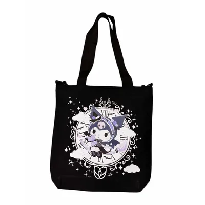 Bolso tote Kuromi Sanrio con motivos zodiacales y mágicos