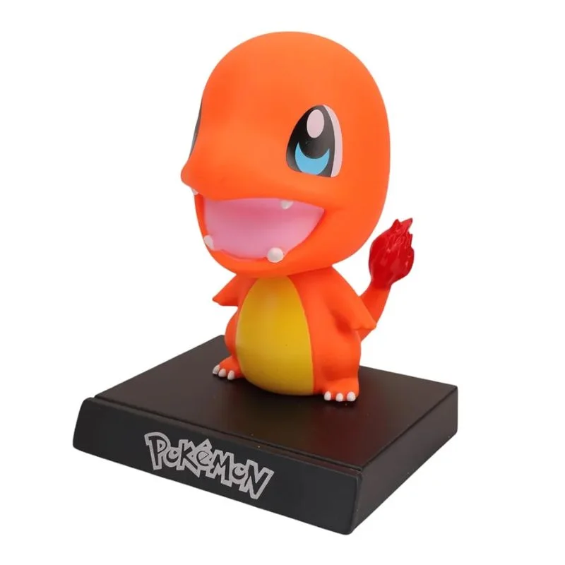 Soporte de celular Charmander Pokémon naranja con base negra