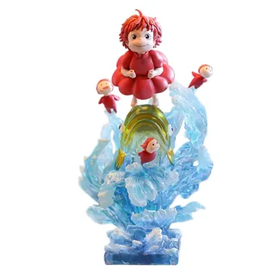Figura Ponyo acantilado agua azul Studio Ghibli