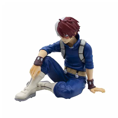 Figura Shoto Todoroki sentado con uniforme azul — My Hero Academia