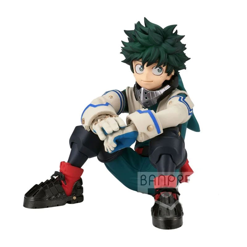 Figura Izuku Midoriya My Hero Academy sentado con traje de héroe