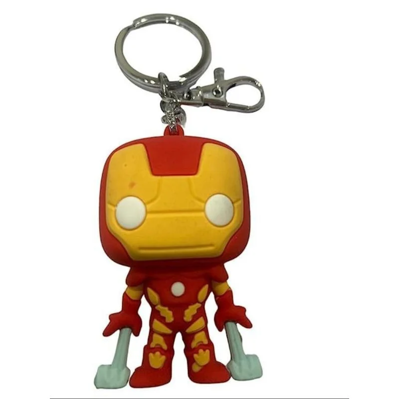 Llavero goma Iron Man rojo y dorado Marvel