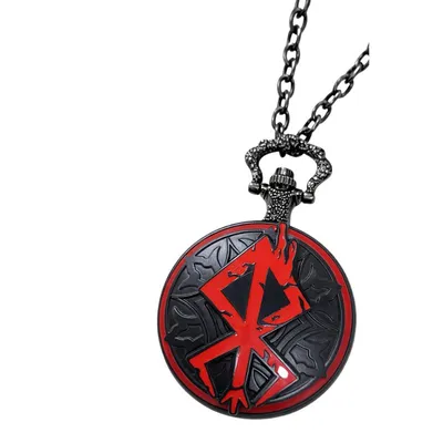 Reloj de bolsillo Marca del Sacrificio Berserk rojo y negro