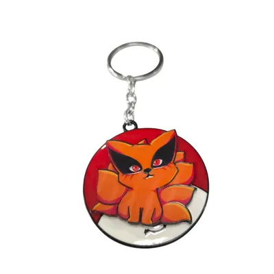 Llavero giratorio Kurama rojo y naranja de Naruto