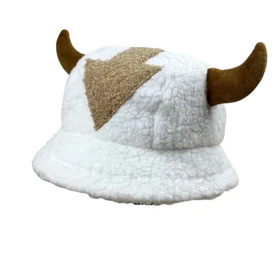 Gorro Appa con cuernos marrón y blanco de Avatar The Last Airbender