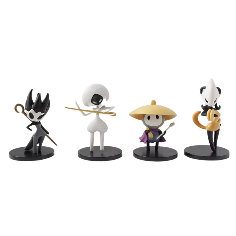 Set de 4 figuras Hollow Knight con Phantom, Lace, Sherma y Shakra