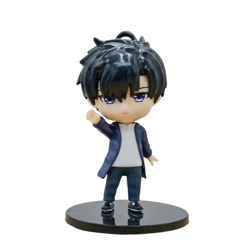 Figura chibi Sung Jin-woo de Solo Leveling con chaqueta azul