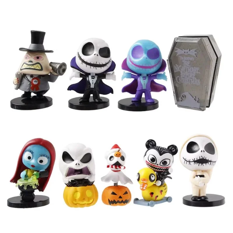 Set de 8 figuras coleccionables de The Nightmare Before Christmas