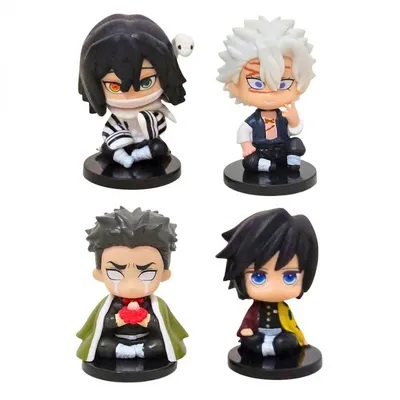 Set de 4 figuras Pilares Kimetsu no Yaiba: Gyomei, Giyu, Obanai y Sanemi
