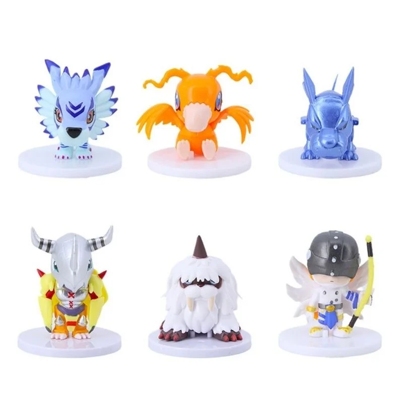 Pack 6 figuras Digimon Adventure con diferentes personajes