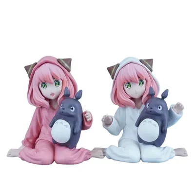 Figura Anya Forger y Totoro en versiones rosa y azul — Spy x Family