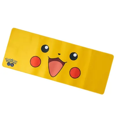 Pad ratón Pikachu Pokémon amarillo largo con cara alegre