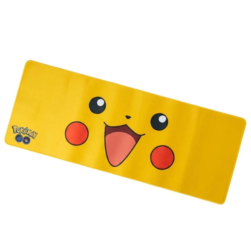 Pad ratón Pikachu Pokémon amarillo largo con cara alegre
