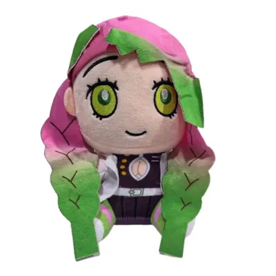Peluche Mitsuri Kanroji con cabello rosa y verde, Kimetsu no Yaiba